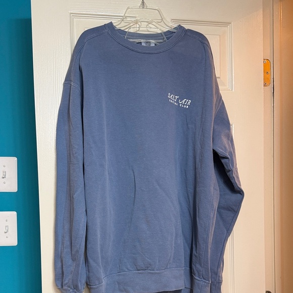 Comfort Colors Blue Oversized Sweatshirt - Picture 1 of 4
